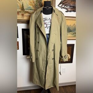Vintage London Fog Double Breasted Belted Trench Coat Size 48 Regular